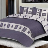 Duvet Cover, Duvet Cover Set, Complete Duvet Cover Set, Lassi Gray Stripe Duvet Cover, Bedding Set